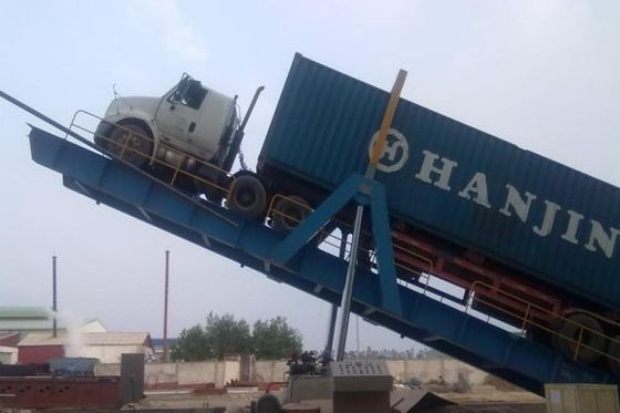 হাইড্রোলিক ট্রাক লোডিং প্ল্যাটফর্ম 400mm লিপ মোবাইল আনলোডিং র‌্যাম্প